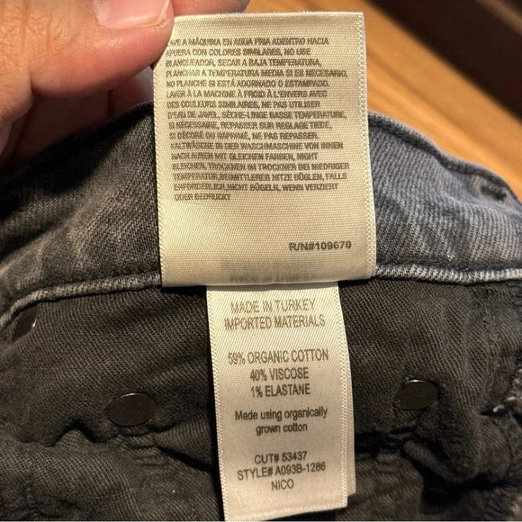 AGOLDE Women’s Nico High Rise Slim Fit Denim Jeans Ceremony Gray 25 Button Fly - Picture 5 of 8